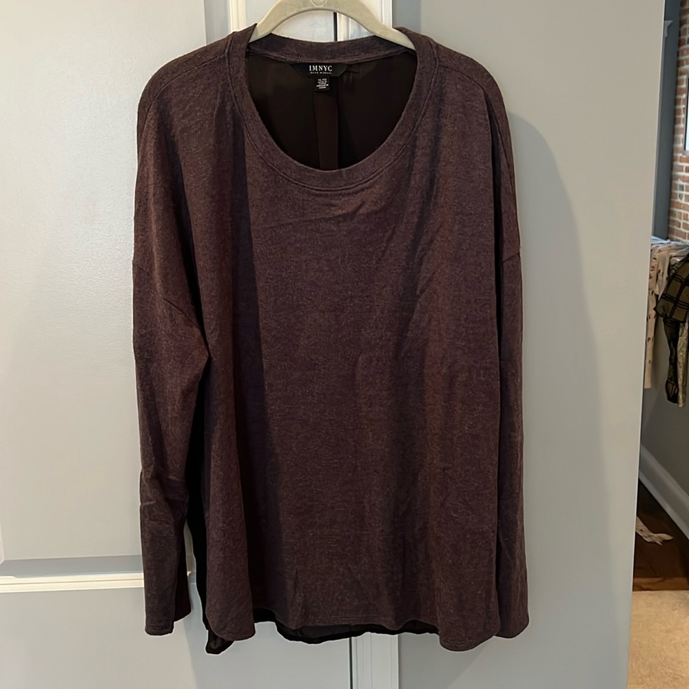 Soft Sweater with Slightly See-Through Back Panel